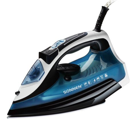 Утюг паровой SONNEN SI-2283, 2400 Вт, керамическое покрытие, антикапля, антинакипь, cиний, 456995 по низкой цене оптом 