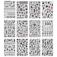 Наклейки-тату переводные "Ассорти", 29х15,5 см, ассорти 12 видов, FUNSTER (ФАНСТЕР), 666106