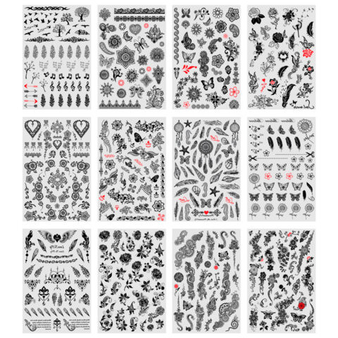 Наклейки-тату переводные "Ассорти", 29х15,5 см, ассорти 12 видов, FUNSTER (ФАНСТЕР), 666106 по низкой цене оптом Наклейки-тату переводные "Ассорти", 29х15,5 см, ассорти 12 видов, FUNSTER (ФАНСТЕР), 666106 по низкой цене оптом