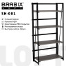 Стеллаж на металлокаркасе BRABIX "LOFT SH-001", 600х300х1250 мм, складной, цвет дуб антик, 641229 по низкой цене оптом 