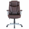 Кресло BRABIX PREMIUM "Phantom EX-553", рециклированная кожа, регулируемый подголовник, коричневое, 532941 по низкой цене оптом 