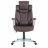 Кресло BRABIX PREMIUM "Phantom EX-553", рециклированная кожа, регулируемый подголовник, коричневое, 532941 по низкой цене оптом 