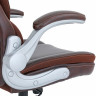 Кресло BRABIX PREMIUM "Phantom EX-553", рециклированная кожа, регулируемый подголовник, коричневое, 532941 по низкой цене оптом 