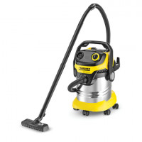 Пылесос KARCHER WD 6 P Premium, с пылесборником, 1300 Вт, розетка, выдув, контейнер из нержавеющей стали, 1.348-270.0