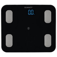 Весы напольные диагностические SCARLETT SC-BS33ED46, электронные, вес до 150 кг, Bluetooth, черные