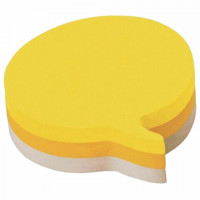 Блоки самоклеящиеся (стикер) POST-IT ORIGINAL "Реплика" 70х70 мм, фигурные, КОМПЛЕКТ 3 шт. по 75 листов, 2007SP