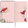 Ежедневник недатированный А5 (138х213 мм), BRAUBERG VISTA, под кожу, гибкий, 136 л., "Birds", 112021 по низкой цене оптом 