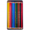 Карандаши цветные художественные 12 ЦВЕТОВ KOH-I-NOOR "Polycolor", 3,8 мм, металлическая коробка, 3822/12, 3822012002PL