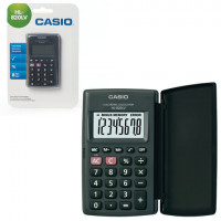 Калькулятор карманный CASIO HL-820LV-BK-S (104х63х7,4 мм) 8 разрядов, питание от батареи, черный, блистер, HL-820LV-BK-S-G