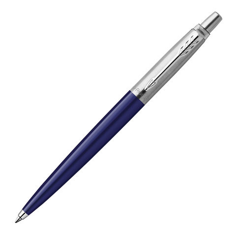 Ручка шариковая PARKER "Jotter Plastic CT", корпус синий, детали из нержавеющей стали, синяя, R0033170 по низкой цене оптом 