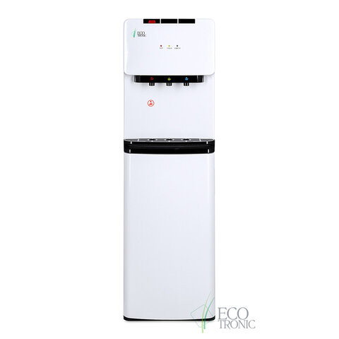 Кулер для воды ECOTRONIC K41-LXE напольный, НИЖНЯЯ ЗАГРУЗКА, нагрев/охлаждение, 3 крана, белый 11745 по низкой цене оптом Краснодар, Москва, Уфа, Казань, Барнаул, Владивосток, Хабаровск, Сахалин, Красноярск, Екатеренбург, 
