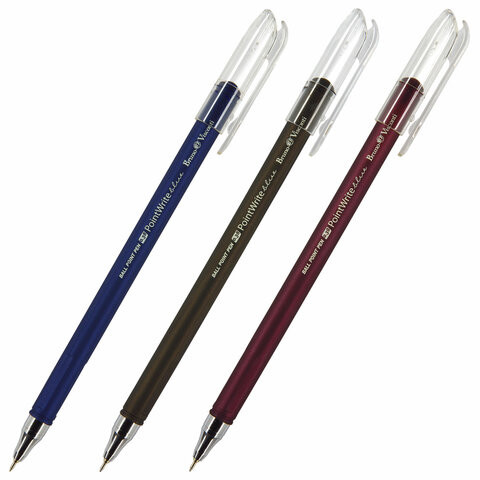 Ручка шариковая BRUNO VISCONTI PointWrite, СИНЯЯ, Original, корпус ассорти, линия письма 0,38 мм, 20-0210 по низкой цене оптом Краснодар, Москва, Уфа, Казань, Барнаул, Владивосток, Хабаровск, Сахалин, Красноярск, Екатеренбург, 