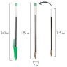 Ручка шариковая STAFF Basic Budget BP-02, письмо 500 м, ЗЕЛЕНАЯ, длина корпуса 13,5 см, линия письма 0,5 мм, 143761 по низкой цене оптом 