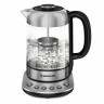 Чайник с терморегулятором и заварником BRAYER BR1028, 1,7 л, 2200 Вт, закрытый нагревательный элемент, стекло по низкой цене оптом 