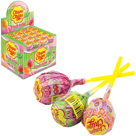 Карамель CHUPA CHUPS (Чупа-Чупс) "Фруттелла", 17 г, 24579 по низкой цене оптом Краснодар, Москва, Уфа, Казань, Барнаул, Владивосток, Хабаровск, Сахалин, Красноярск, Екатеренбург, 