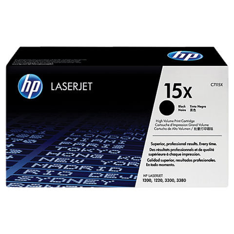 Картридж лазерный HP (C7115X) LaserJet 1200/3300/3380, №15X, оригинальный, ресурс 3500 страниц по низкой цене оптом 