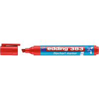 Маркер для флипчартов edding 383 Cap-off, скошенный наконечник, 1-5 мм Красный