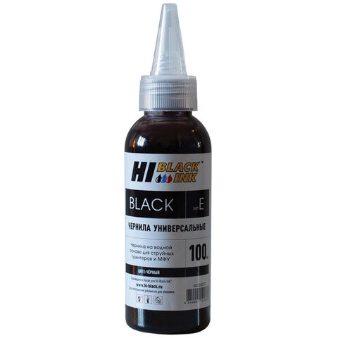 Чернила HI-BLACK для EPSON (Тип E) универсальные, черные 0,1 л, водные, 150701038001 по низкой цене оптом 