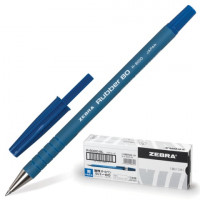 Ручка шариковая ZEBRA "Rubber 80", СИНЯЯ, корпус soft-touch, узел 0,7 мм, линия письма 0,5 мм, R-8000-BL