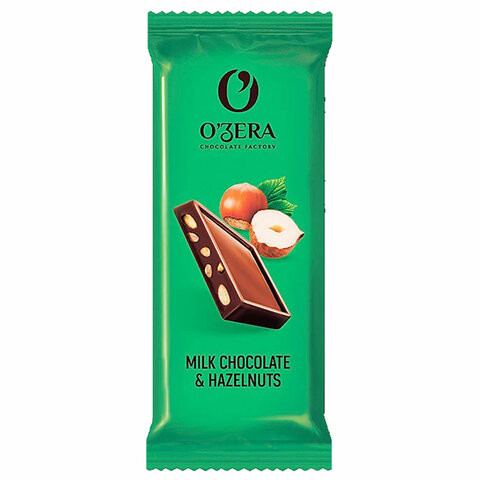 Шоколад порционный O'ZERA "Milk & Hazelnuts" молочный с фундуком, 720 г., РРХ561 по низкой цене оптом Краснодар, Москва, Уфа, Казань, Барнаул, Владивосток, Хабаровск, Сахалин, Красноярск, Екатеренбург, 