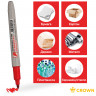 Маркер перманентный Crown "Multi Marker Slim" красный, пулевидный, 2мм по низкой цене оптом Краснодар, Москва, Уфа, Казань, Барнаул, Владивосток, Хабаровск, Сахалин, Красноярск, Екатеренбург, 