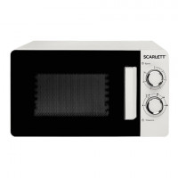 Микроволновая печь SCARLETT SC-MW9020S03M, объем 20 л, мощность 700 Вт, механическое управление, гриль, таймер, белая, SC - MW9020S03M