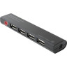 Хаб DEFENDER Quadro Promt, USB 2.0, 4 порта, порт для питания, черный, 83200 по низкой цене оптом Краснодар, Москва, Уфа, Казань, Барнаул, Владивосток, Хабаровск, Сахалин, Красноярск, Екатеренбург, 