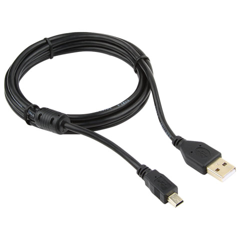 Кабель USB-mini USB 2.0 1,8 м, CABLEXPERT, 1 фильтр, для портативных устройств и периферии, CCF-USB2-AM5P-6 по низкой цене оптом Краснодар, Москва, Уфа, Казань, Барнаул, Владивосток, Хабаровск, Сахалин, Красноярск, Екатеренбург, 