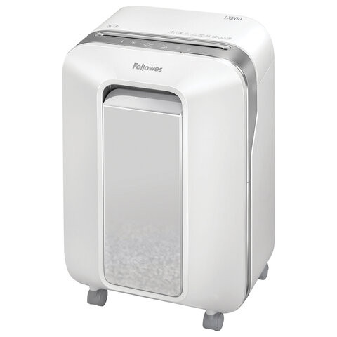 Уничтожитель (шредер) FELLOWES LX201, 5 уровень секретности, 2x12 мм, 12 листов, 22 л, белый, FS-50501 по низкой цене оптом 