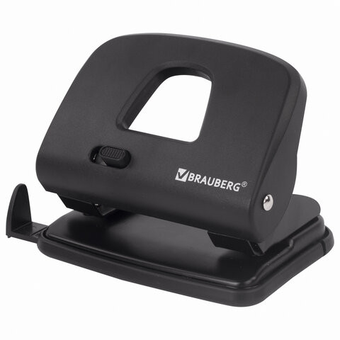 Дырокол BRAUBERG "SX-20", до 20 листов, черный, 229694 по низкой цене оптом 