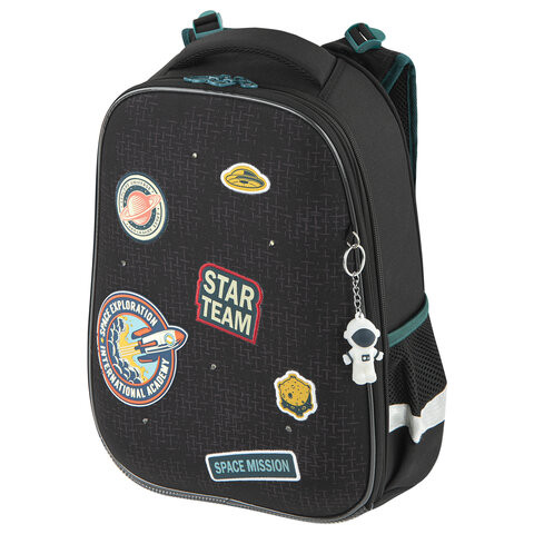 Ранец BRAUBERG PREMIUM, 2 отделения, с брелком, "Space mission", LED ЛАМПОЧКИ, 38х29х16 см, 270599 по низкой цене оптом 