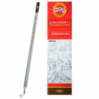Карандаш чернографитный KOH-I-NOOR 1860, 1 шт., 5B, корпус серый, 186005B00104