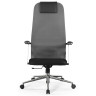 Кресло офисное BRABIX PREMIUM "Ultimate EX-801" хром, плотная двойная сетка Х2, черное/серое, 532918