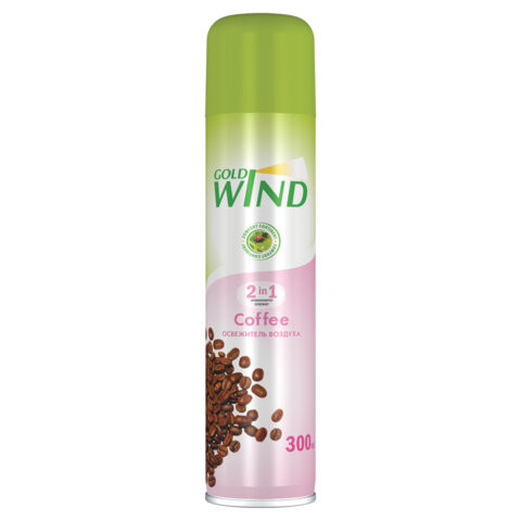 Освежитель воздуха аэрозольный 300мл GOLD WIND "Cofee" ш/к 98751, 5-02.04.254.06 по низкой цене оптом 