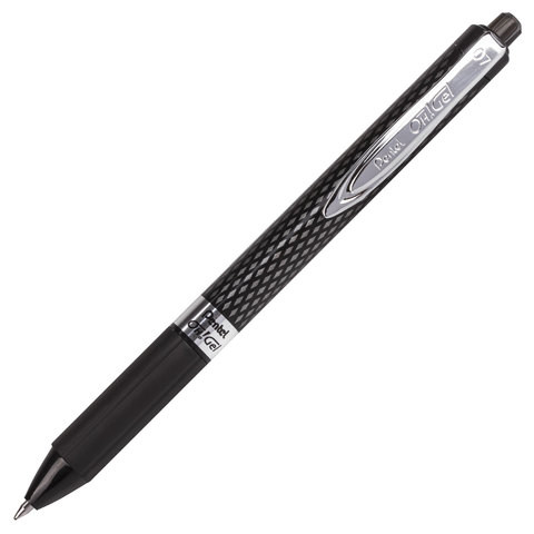 Ручка гелевая автоматическая с грипом PENTEL (Япония) "Oh! Gel", ЧЕРНАЯ, узел 0,7 мм, линия письма 0,35 мм, K497-AN по низкой цене оптом 