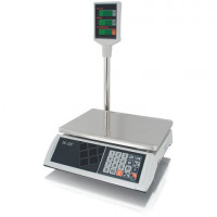 Весы торговые MERCURY M-ER 327P-15.2 LCD (0,05-15 кг), дискретность 2 г, платформа 325x230 мм, со стойкой