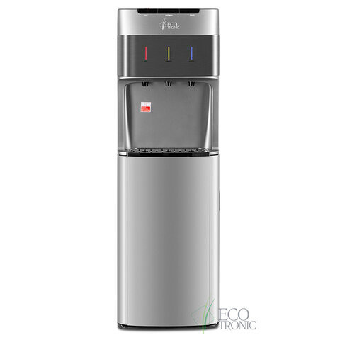 Кулер для воды ECOTRONIC M30-LXE, напольный, НИЖНЯЯ ЗАГРУЗКА, нагрев/охлаждение, 3 крана, серый 7270 по низкой цене оптом Краснодар, Москва, Уфа, Казань, Барнаул, Владивосток, Хабаровск, Сахалин, Красноярск, Екатеренбург, 