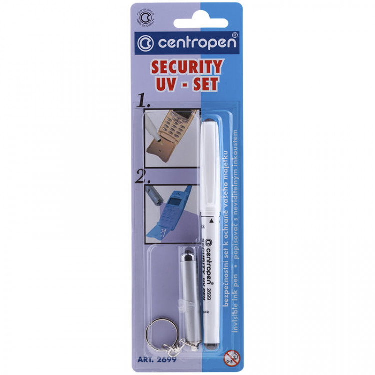 Маркер перманентный ультрафиолетовый CENTROPEN "Security UV", фонарик, 0,6-1 мм, 2699, 6 2699 0201 по низкой цене оптом 