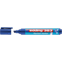 Маркер для флипчартов edding 383 Cap-off, скошенный наконечник, 1-5 мм Синий