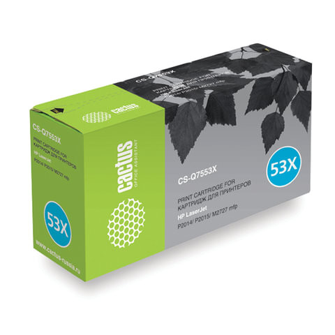 Картридж лазерный CACTUS (CS-Q7553XS) для HP LaserJet 2015/2015n/2014, ресурс 7000 страниц по низкой цене оптом 