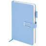 Ежедневник недатированный А5 143х210мм BRAUBERG Deluxe, под кожу, магнит 160л, голубой, 117144 по низкой цене оптом 