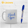 Маркер перманентный Crown "Multi Marker Slim" синий, пулевидный, 2мм по низкой цене оптом 