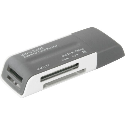 Картридер DEFENDER Ultra Swift, USB 2.0, порты SD, MMC, TF, M2, XD, MS, 83260 по низкой цене оптом Краснодар, Москва, Уфа, Казань, Барнаул, Владивосток, Хабаровск, Сахалин, Красноярск, Екатеренбург, 