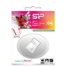 Флеш-диск 64 GB, SILICON POWER Touch T08, USB 2.0, белый, SP64GBUF2T08V1W по низкой цене оптом Краснодар, Москва, Уфа, Казань, Барнаул, Владивосток, Хабаровск, Сахалин, Красноярск, Екатеренбург, 