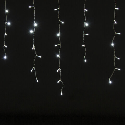 Электрогирлянда-бахрома комнатная 2х0,5 м, 100 LED, холодный белый, 220 V, ЗОЛОТАЯ СКАЗКА, 591271 по низкой цене оптом 