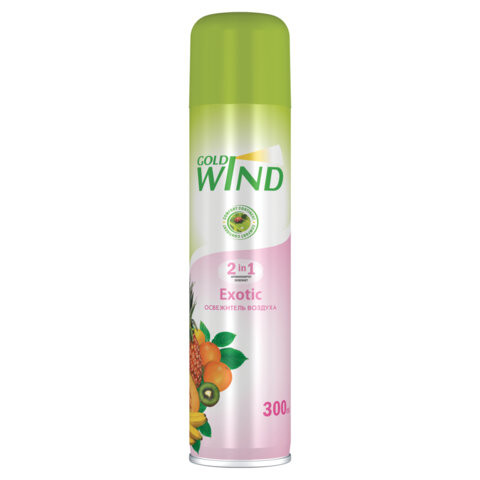 Освежитель воздуха аэрозольный 300мл GOLD WIND "Exotic" ш/к 99758, 5-02.04.259.06 по низкой цене оптом 
