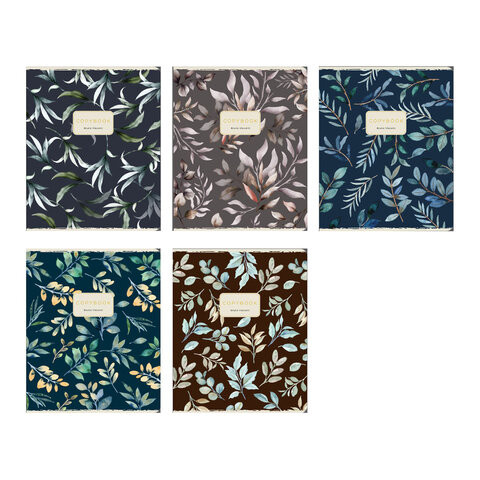 Тетрадь А5 48л. BRUNO VISCONTI скоба, клетка, Soft Touch, фольга, FLORAL PATTERN (5 в, 7-48-1371 по низкой цене оптом 