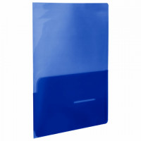 Папка-уголок 2 кармана непрозрачная А4 BRAUBERG SPECIAL, синяя, 0,18 мм, 273060