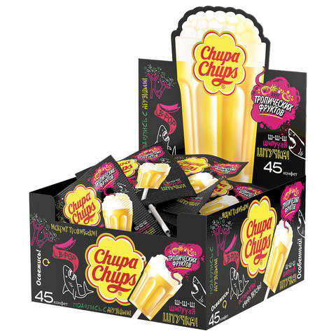 Карамель CHUPA CHUPS (Чупа-Чупс) "В-РОР" тропический, 15 г, 85594 по низкой цене оптом 