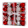 Шары елочные НАБОР 50 предметов "Red&Snow Winter", пластик, красный/белый, ЗОЛОТАЯ СКАЗКА, 592595 по низкой цене оптом 
